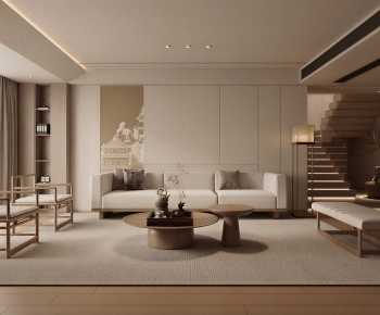 New Chinese Style A Living Room-ID:168082002