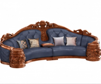 European Style Curved Sofa-ID:603784089