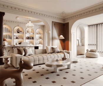 French Style A Living Room-ID:874707944