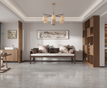 New Chinese Style A Living Room-ID:407711034