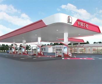 Modern Gas Station-ID:790788892