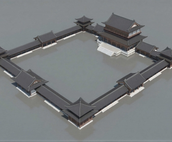 New Chinese Style Ancient Architectural Buildings-ID:175684938