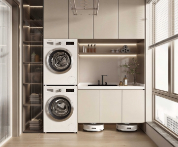Modern Balcony Laundry Room-ID:208695895