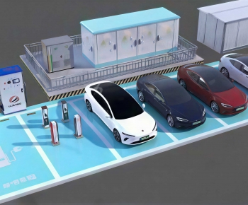 Modern Outdoor Parking Lot-ID:456047065
