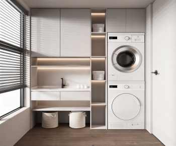 Modern Laundry Cabinet-ID:441750054