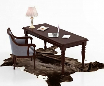 European Style Computer Desk And Chair-ID:978220947