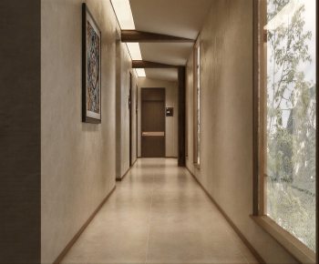 Wabi-sabi Style Corridor-ID:734397891