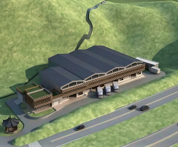 Modern Industrial Building-ID:873680113
