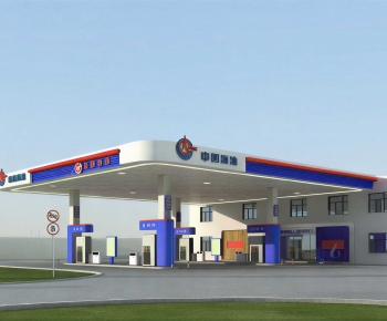 Modern Gas Station-ID:708919052
