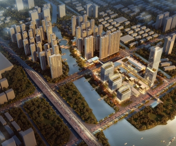 Modern Architectural Bird's-eye View Planning-ID:847126015