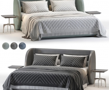 Modern Double Bed-ID:946470026