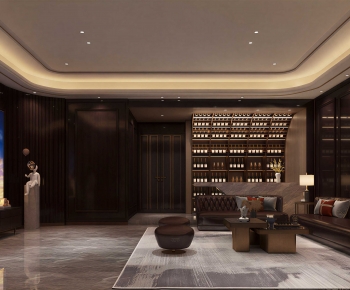 New Chinese Style A Living Room-ID:498723037
