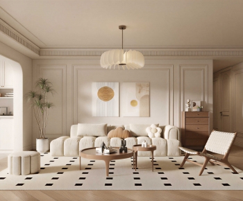 French Style A Living Room-ID:621809011