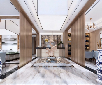New Chinese Style Hallway-ID:658524991