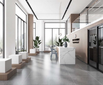 Modern Office Reception Desk-ID:379580027