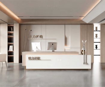 Modern Office Reception Desk-ID:606729037