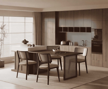Wabi-sabi Style Dining Room-ID:166065938