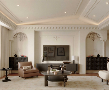 French Style A Living Room-ID:393275023