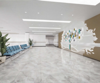 Modern Hospital Hall-ID:584054951