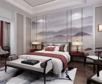 New Chinese Style Bedroom-ID:325428966