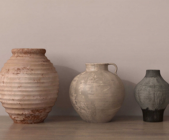Wabi-sabi Style Clay Pot-ID:890577081