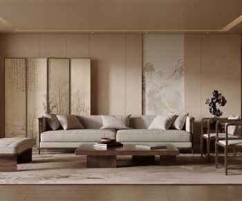 New Chinese Style A Living Room-ID:578301915