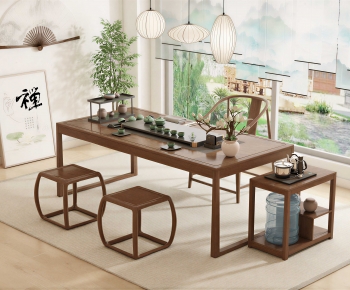 New Chinese Style Tea Tables And Chairs-ID:865533118