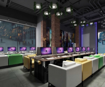Industrial Style Internet Cafe-ID:850534925