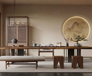 New Chinese Style Tea Tables And Chairs-ID:130242112