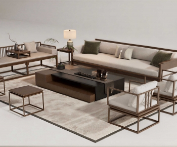 New Chinese Style Sofa Combination-ID:394953973