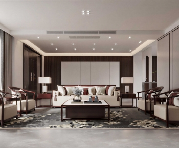 New Chinese Style A Living Room-ID:149086005