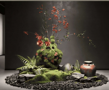 New Chinese Style Plant Landscaping-ID:664508102