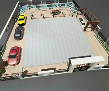 Modern Outdoor Parking Lot-ID:992252111