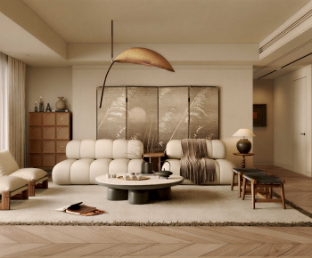 Wabi-sabi Style A Living Room-ID:268700184