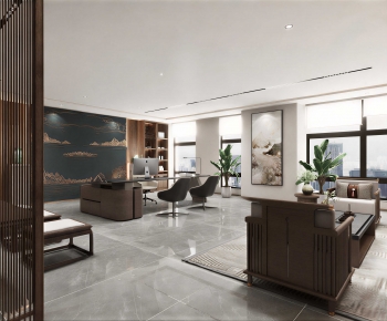 New Chinese Style Manager's Office-ID:908551935