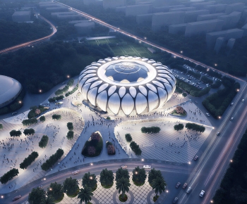 Modern Architectural Bird's-eye View Planning-ID:444833998
