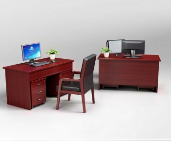 Modern Office Desk And Chair-ID:819397934