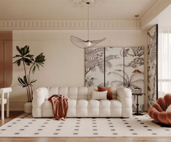 French Style A Living Room-ID:701138971