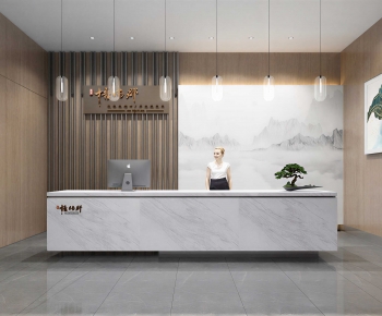 New Chinese Style Office Reception Desk-ID:235517026