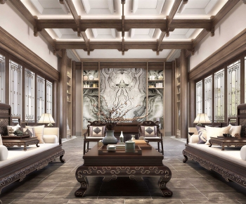Chinese Style A Living Room-ID:651789902