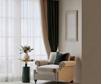 American Style Single Sofa-ID:624189445