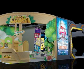 Modern Exhibition Hall-ID:495550669