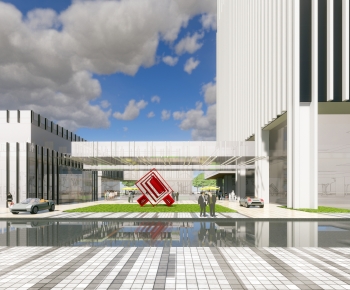 Modern Appearance Of Commercial Building-ID:346829896