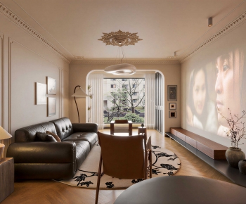 French Style A Living Room-ID:395646103