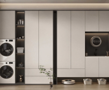 Modern Laundry Cabinet-ID:526056054