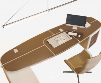 Modern Office Desk And Chair-ID:503757952