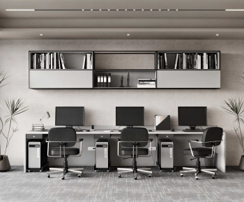 Modern Office Desk And Chair-ID:871423019