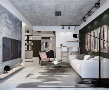 Industrial Style A Living Room-ID:423640014