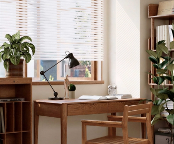 Modern Computer Desk And Chair-ID:981801996