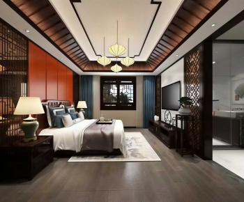 New Chinese Style Bedroom-ID:301297903